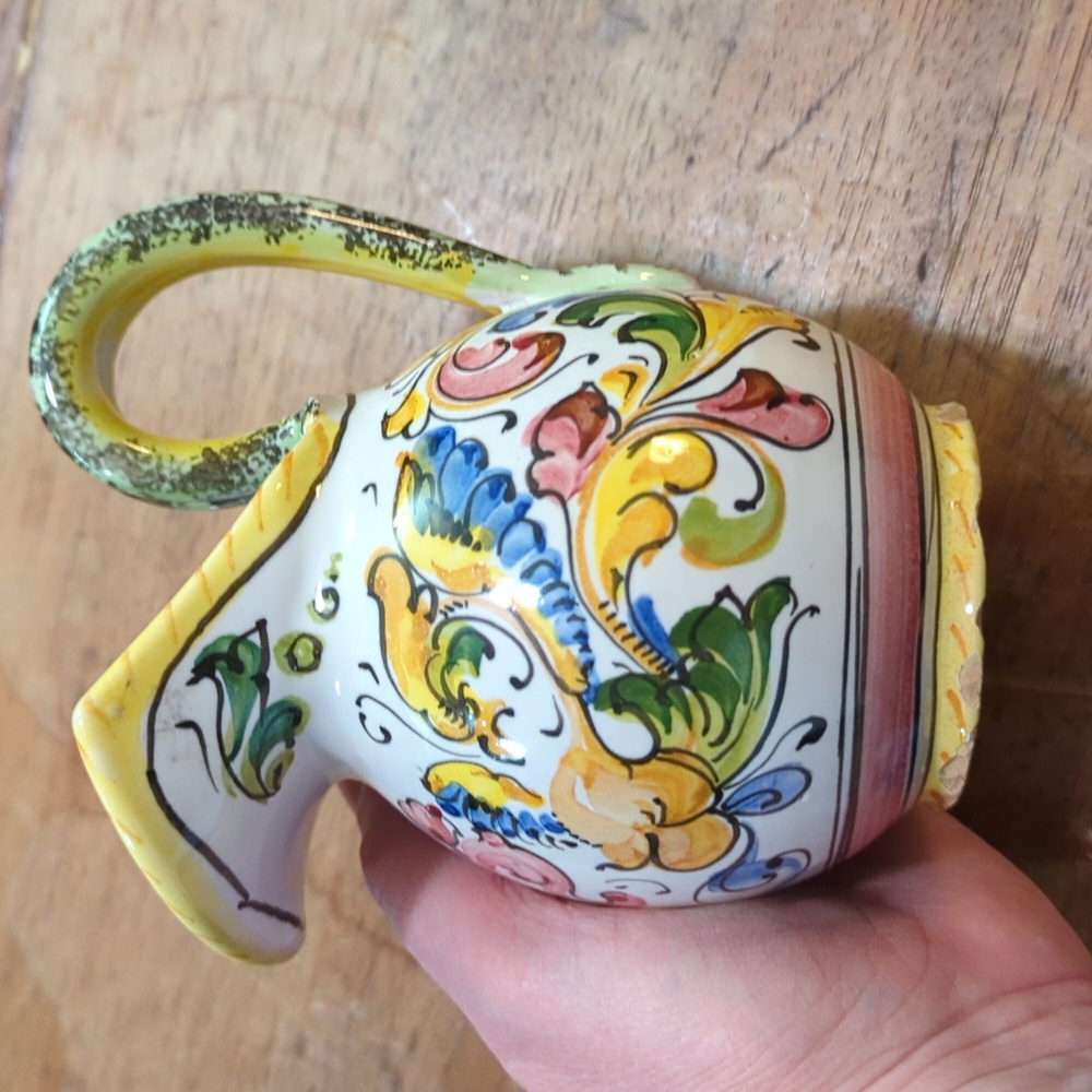 Mid Century Italian Majolica Milk And Sugar - Picture 5 of 15